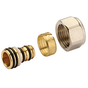STOUT Фитинг компрессионный для труб PE-X/AL/PE-X 16х2,0х1/2"